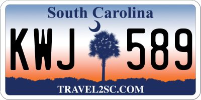 SC license plate KWJ589