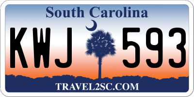 SC license plate KWJ593