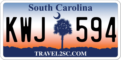 SC license plate KWJ594