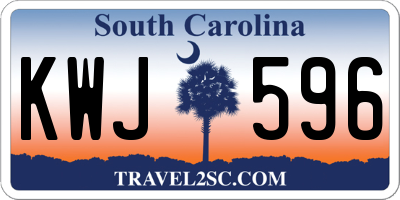 SC license plate KWJ596