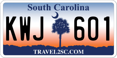 SC license plate KWJ601