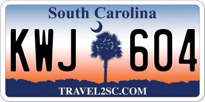 SC license plate KWJ604