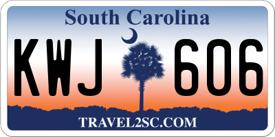 SC license plate KWJ606