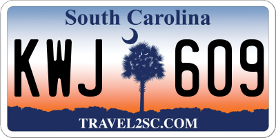 SC license plate KWJ609