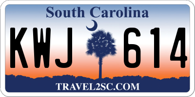 SC license plate KWJ614