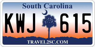 SC license plate KWJ615