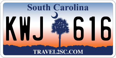 SC license plate KWJ616