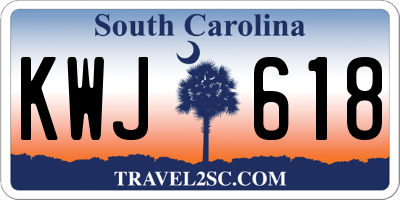 SC license plate KWJ618