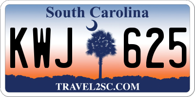 SC license plate KWJ625