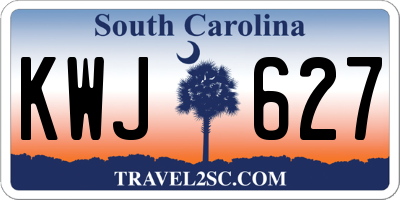 SC license plate KWJ627