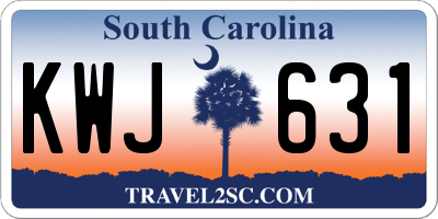 SC license plate KWJ631