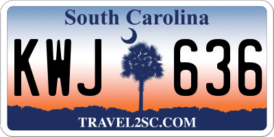 SC license plate KWJ636