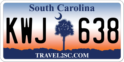 SC license plate KWJ638