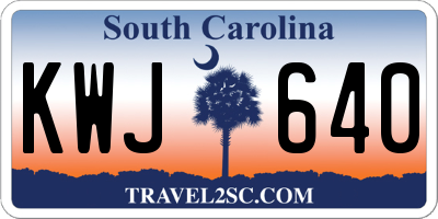 SC license plate KWJ640