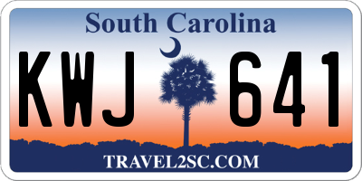 SC license plate KWJ641