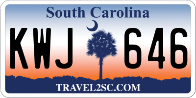 SC license plate KWJ646
