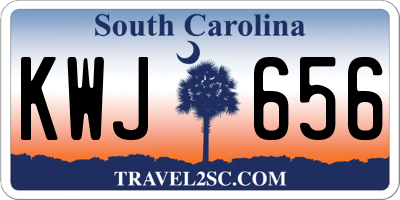 SC license plate KWJ656