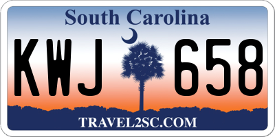 SC license plate KWJ658