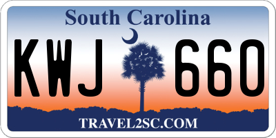 SC license plate KWJ660