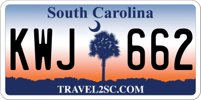 SC license plate KWJ662