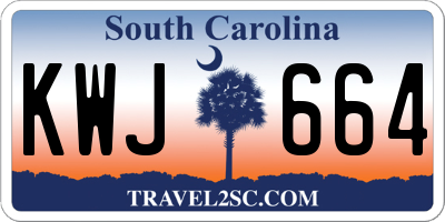 SC license plate KWJ664