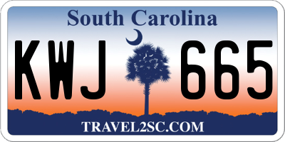 SC license plate KWJ665