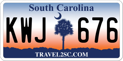 SC license plate KWJ676