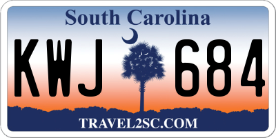SC license plate KWJ684