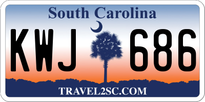 SC license plate KWJ686