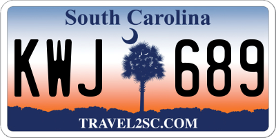 SC license plate KWJ689