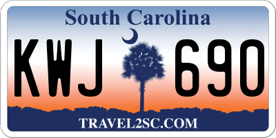 SC license plate KWJ690