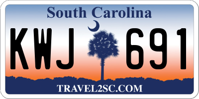 SC license plate KWJ691