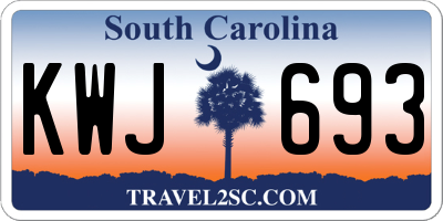 SC license plate KWJ693