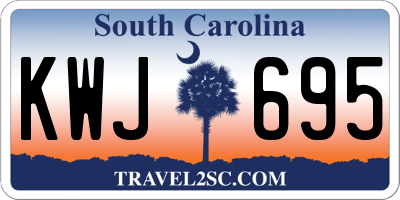 SC license plate KWJ695