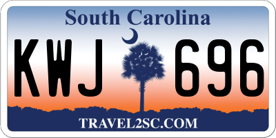 SC license plate KWJ696