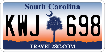 SC license plate KWJ698