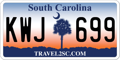 SC license plate KWJ699