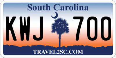 SC license plate KWJ700