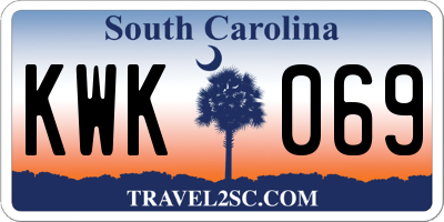 SC license plate KWK069