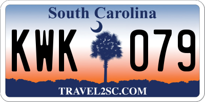 SC license plate KWK079