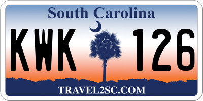 SC license plate KWK126