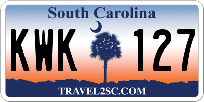SC license plate KWK127
