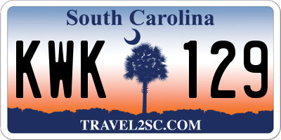 SC license plate KWK129