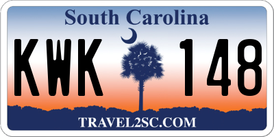 SC license plate KWK148