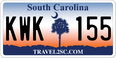 SC license plate KWK155
