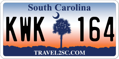 SC license plate KWK164