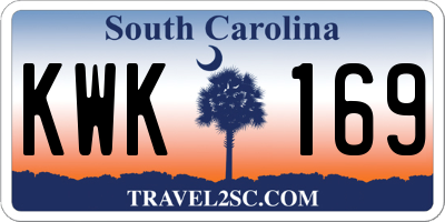 SC license plate KWK169