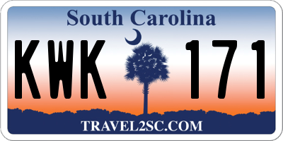 SC license plate KWK171