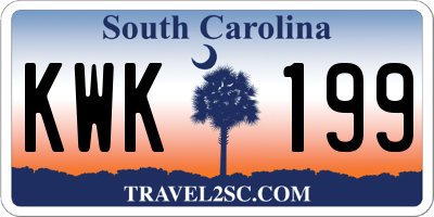 SC license plate KWK199