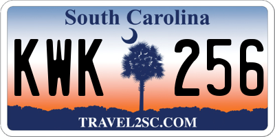 SC license plate KWK256